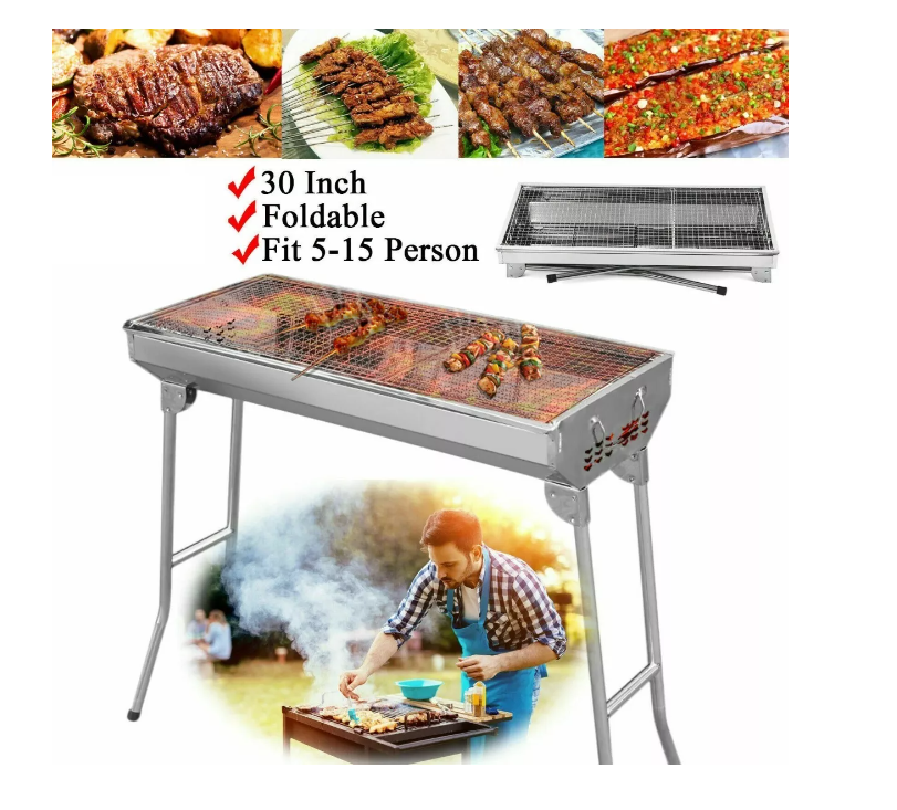 Estufa Parrilla Parrillera Plegable Barbacoa Asado Portatil-4