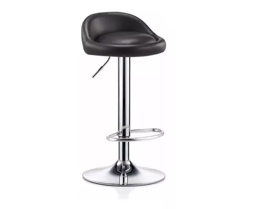 Pack 2 Silla Piso Bar Altura Regulable Taburete Respaldo-1