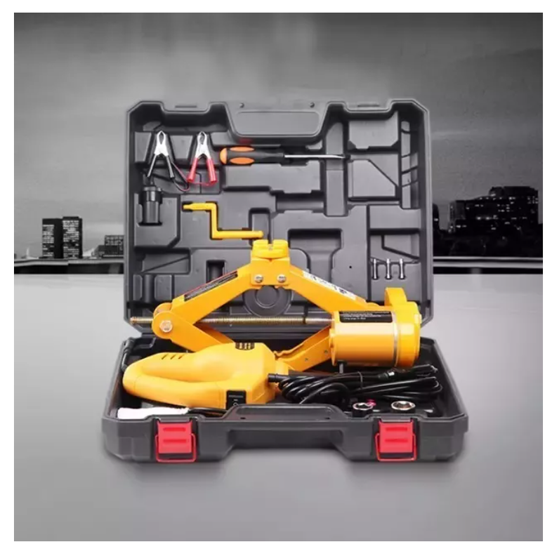 Gata Eléctrica Para Vehículos 12v 2t + Llave Impacto 350nm-5