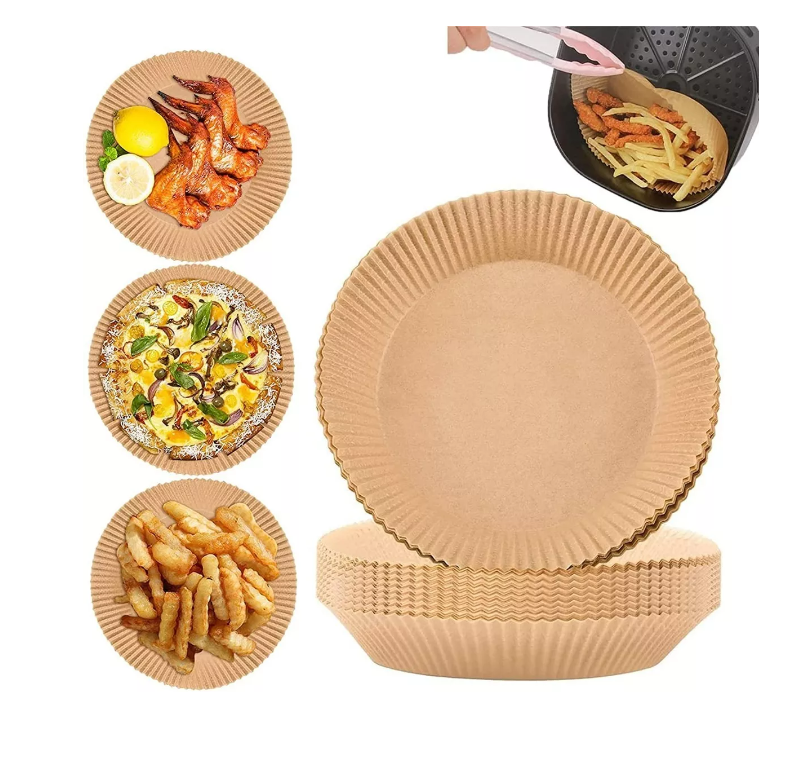 Forros Desechables Antiadherente Freidora 100 Pcs Air Fryer-0