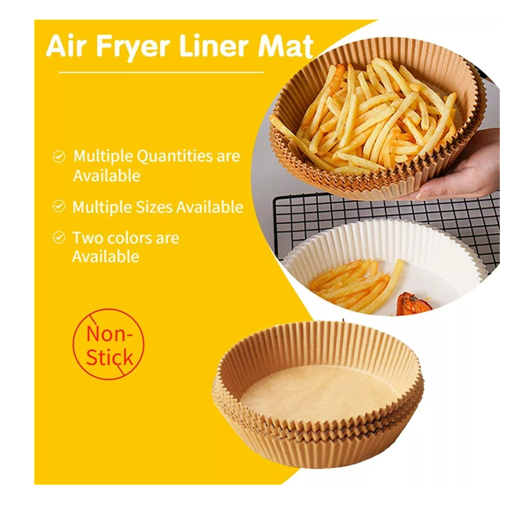 Forros Desechables Antiadherente Freidora 100 Pcs Air Fryer-1