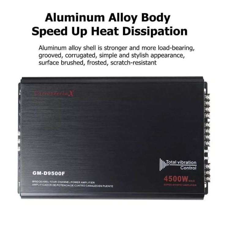 Amplificador Auto Estéreo Audio 4 Canales 4500w 12v-1