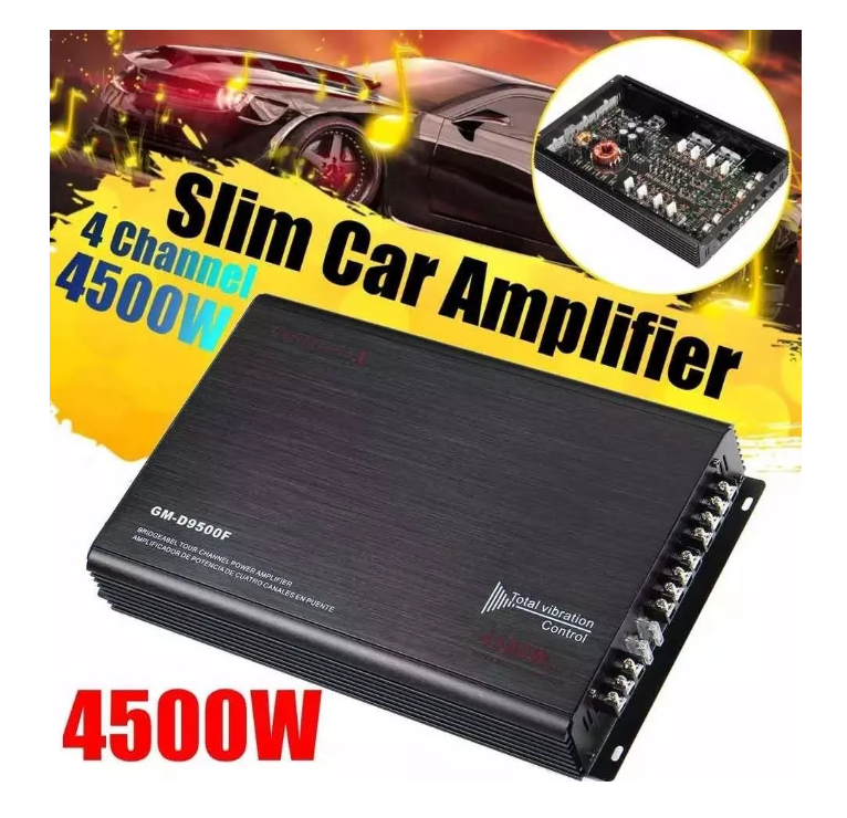 Amplificador Auto Estéreo Audio 4 Canales 4500w 12v-3