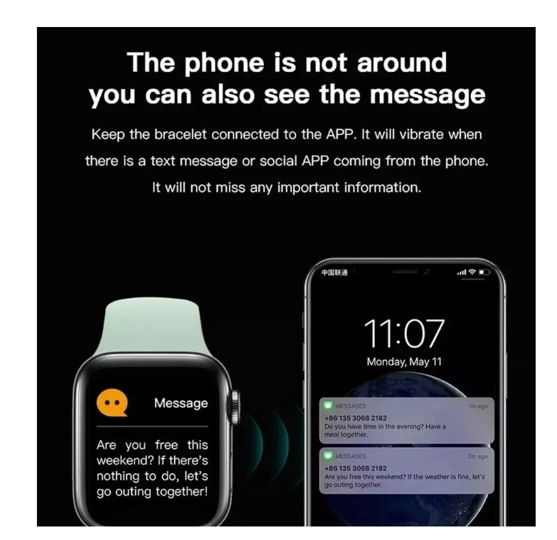 Smartwatch Reloj Inteligente Pulsera Prueba Agua Deportivo-5