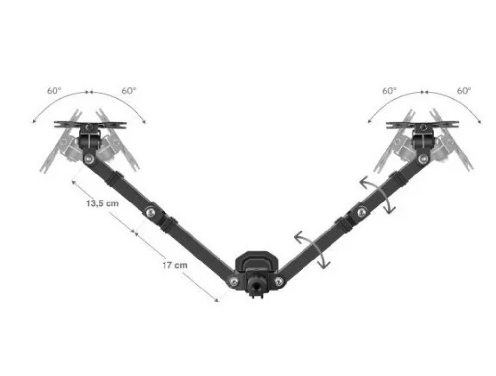 Soporte Monitor Doble Brazo Tv Escritorio Articulado 12 A 27-4