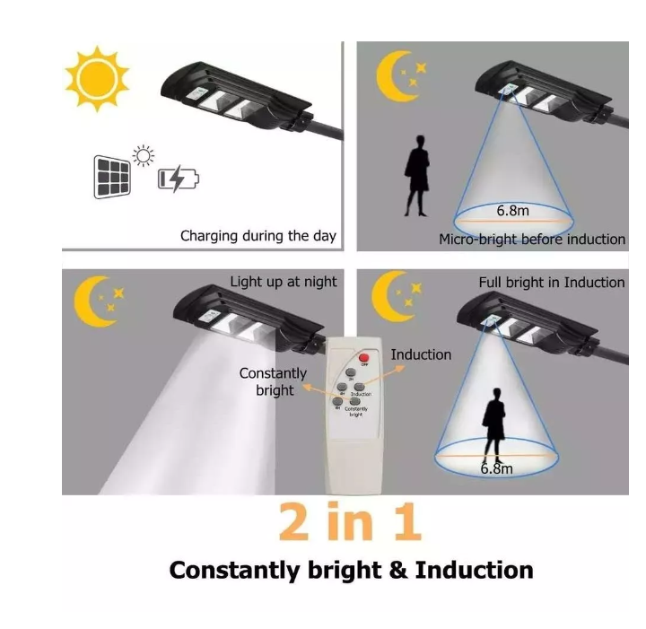 Foco Solar 150 Led 120w Sensor Movimiento Control Remoto-4