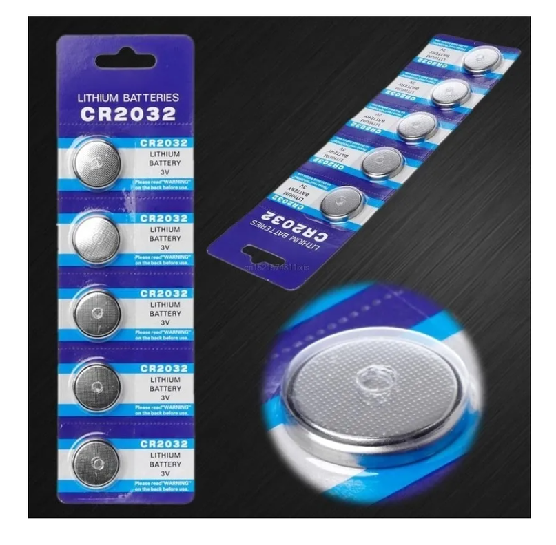 Pack 5 Pilas Micro Litio Bateria Boton Cr2032 3v-2