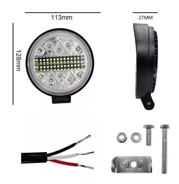 X2 Luces Foco Neblinero Led 102w Estroboscopica Bicolor Auto-3