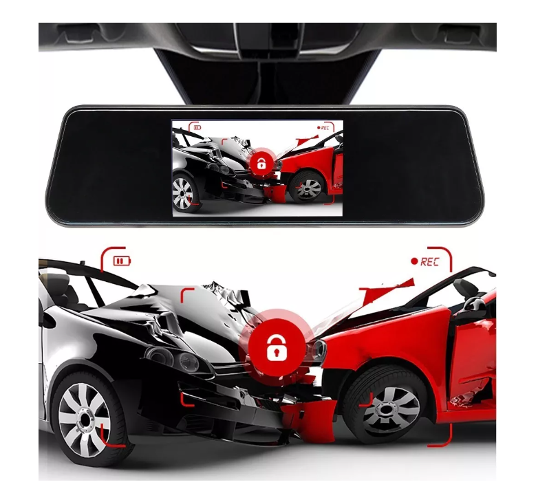 Frontal Espejo Retrovisor Cámara De Auto + Cámara Retroceso-6