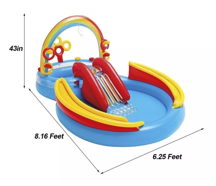 Piscina Inflable Juego Dinosaurio Verano Agua Infantil Niños-1
