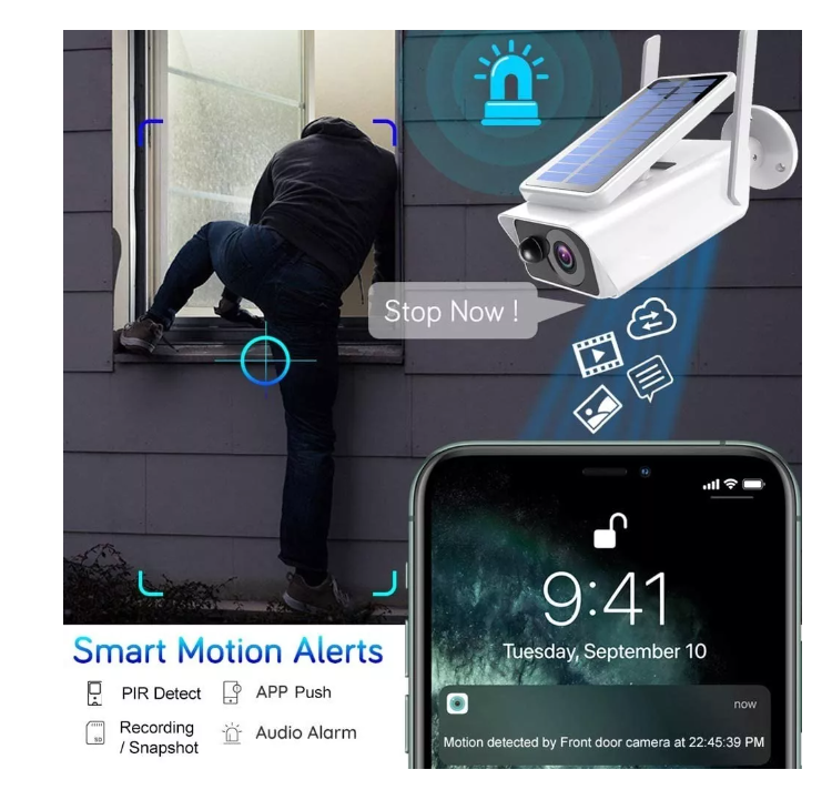 Camara Ip Solar Ip Seguridad Wifi Exterior Hd 1080p-5