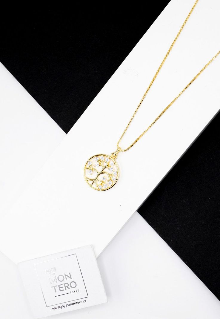 Collar Julia con Microcircones Baño de oro 24k-1