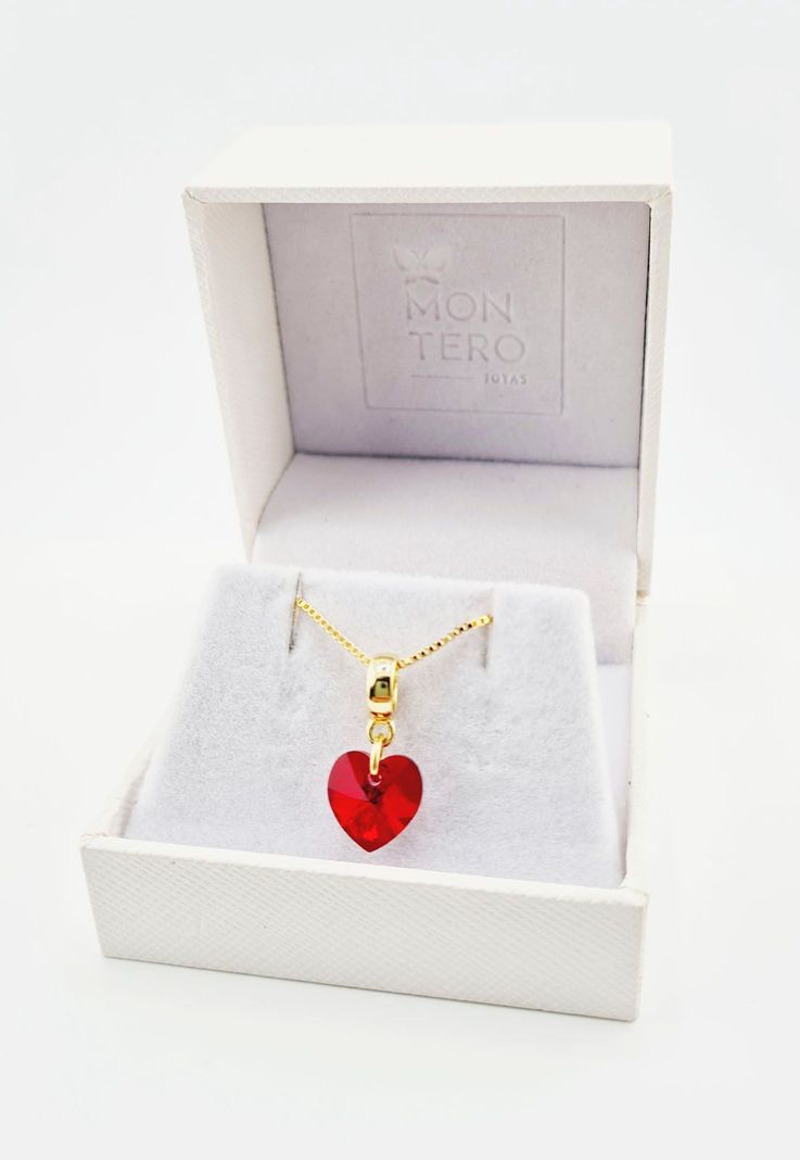 Collar Romance Gold Cristales Genuinos Siam Shimmer-2