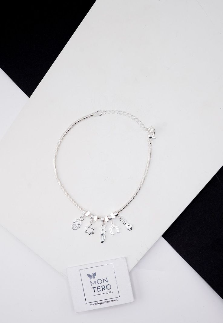 Pulsera Nara Silver Con Baño de Oro Blanco-1