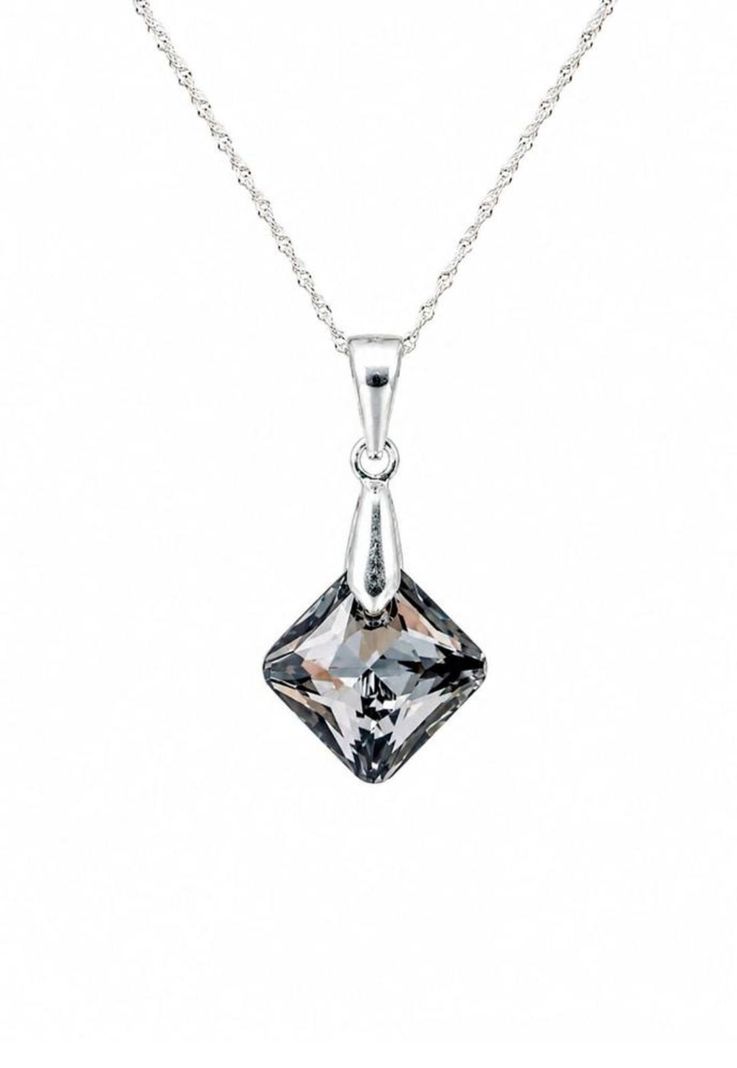 Collar Cristina Plata 925 Cristal Swarovski Silver Night
