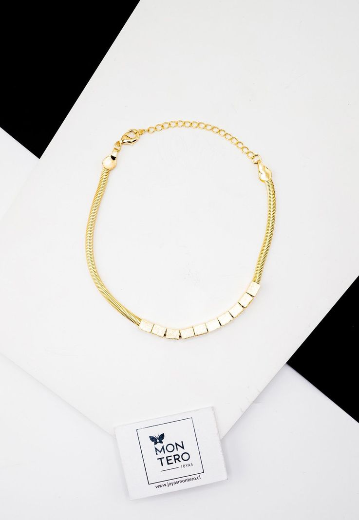 Pulsera Maya Gold Con Baño de Oro 24k-1