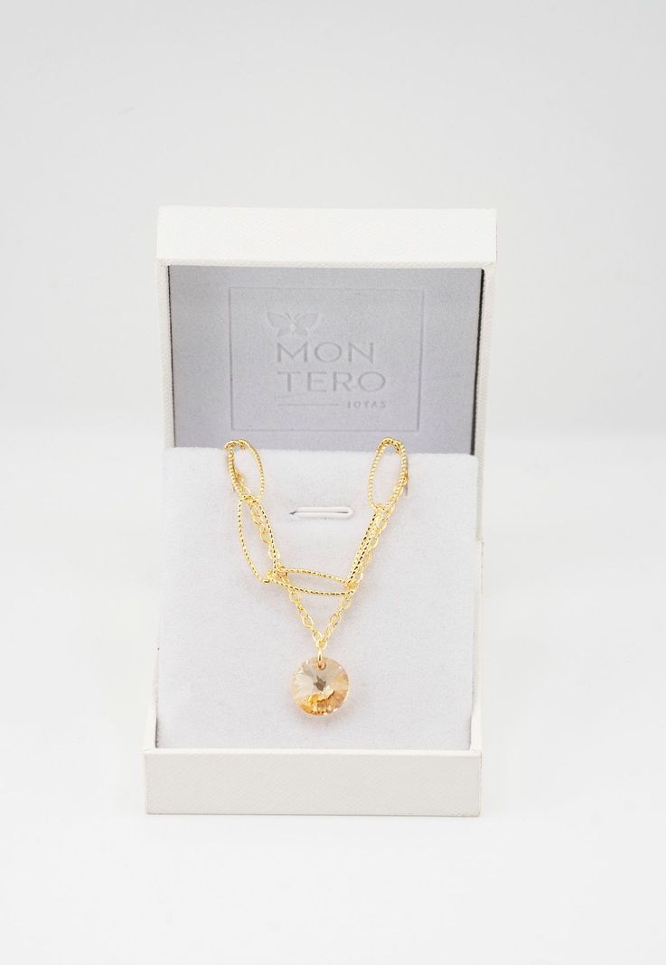 Pulsera Helena Gold Con Baño de Oro 24k y Cristales Genuinos Aurora Boreal-2