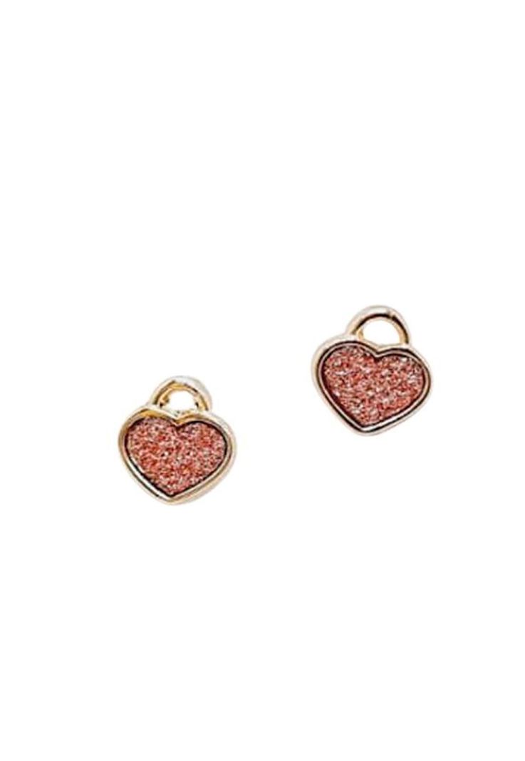 Aros Niña Corazon Baño de Oro 24k -0