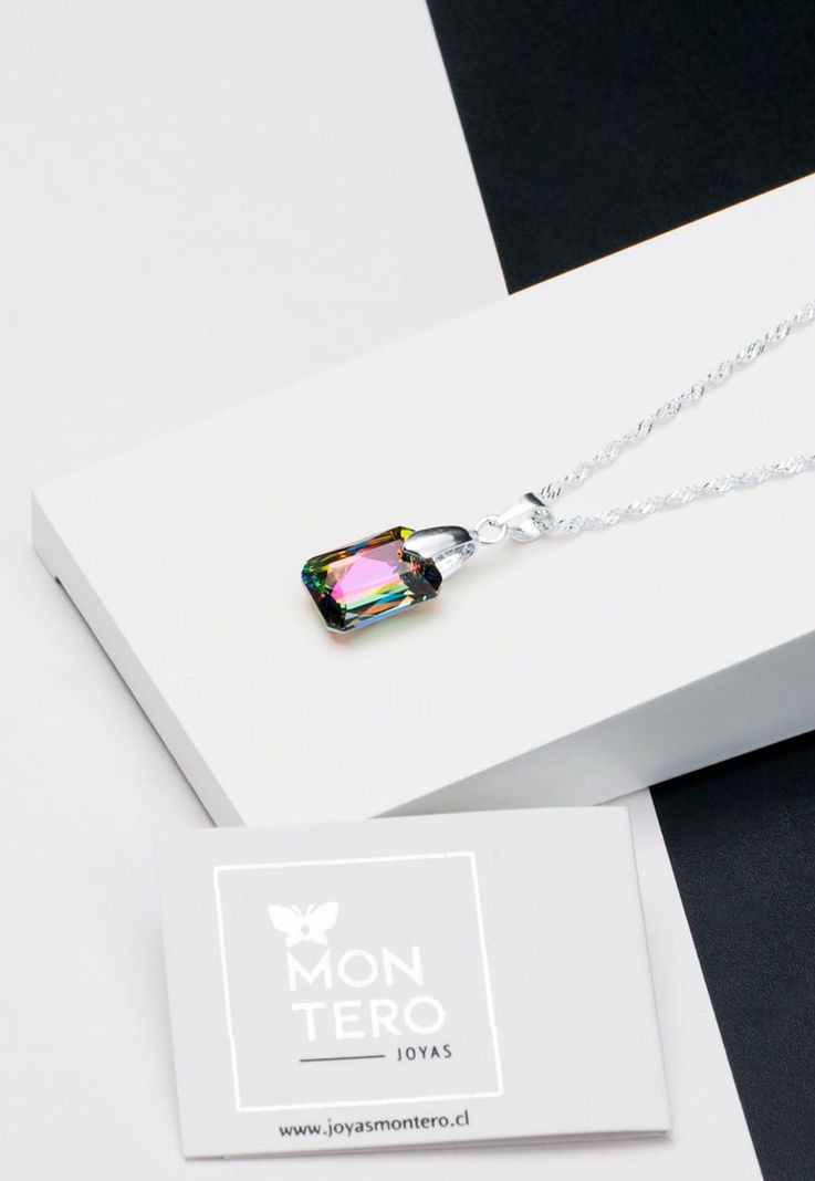 Collar Estefania Cristales GenuinosVitral Medium-2
