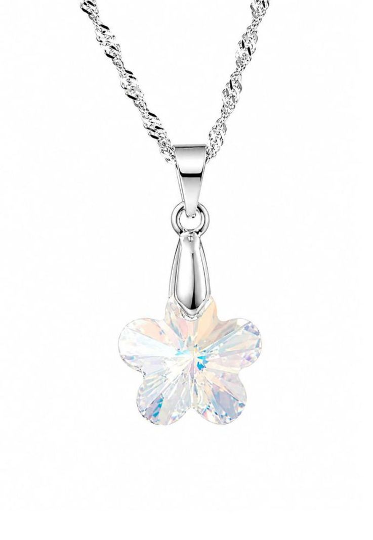 Collar Florencia Plata 925 Cristal Swarovski® Aurora Boreal