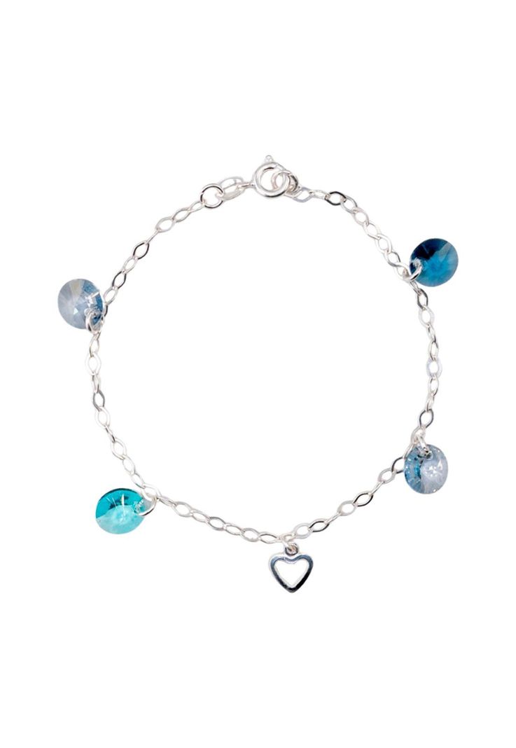 Pulsera Marie Plata Italiana 925 Cristal Blue Shade-0