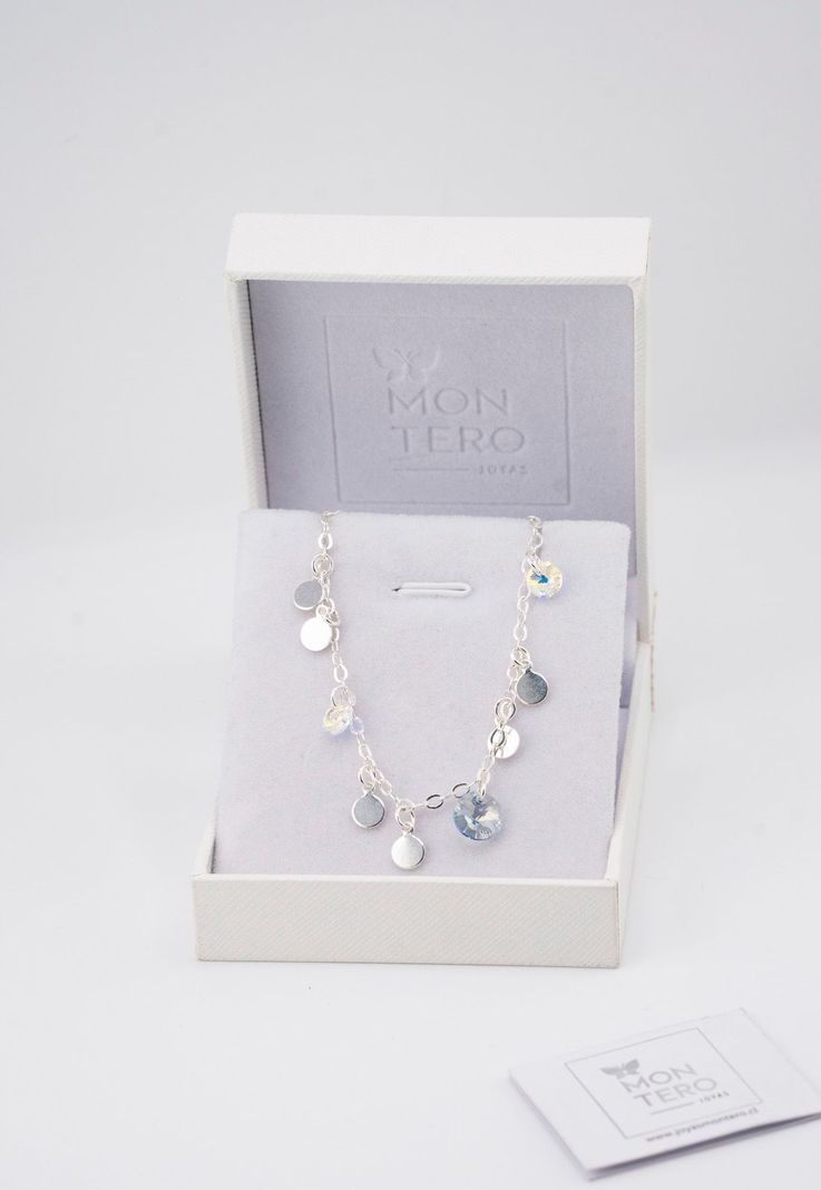 Pulsera Rumania Plata Italiana 925 y Cristales Genuinos Blue Shade-3