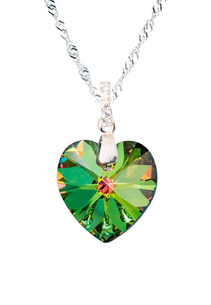 Collar Gran Romance Cristales Genuinos Vitral Medium -0
