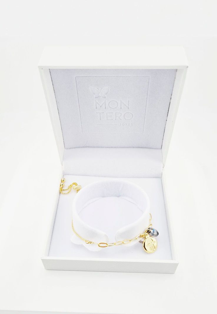 Pulsera Proteccion Gold con Cristales Genuinos Baño de Oro 24k-2