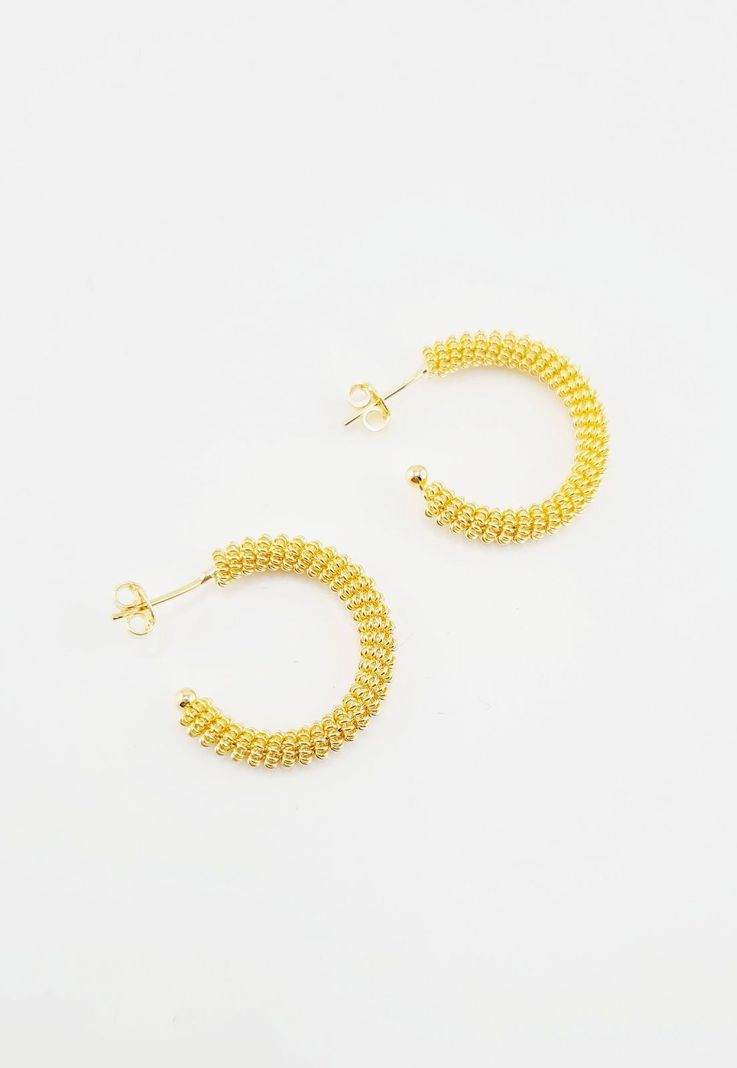 Aros Anny Gold Baño de Oro 24k-1