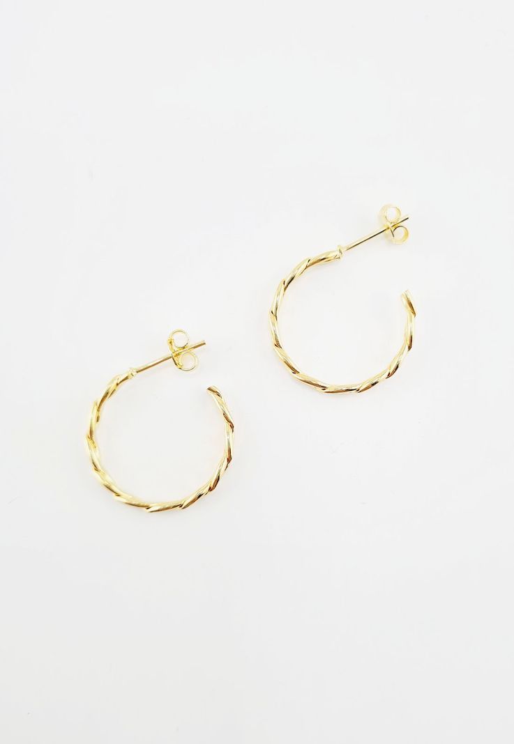 Aros Veronica Gold Baño de Oro 24k-1