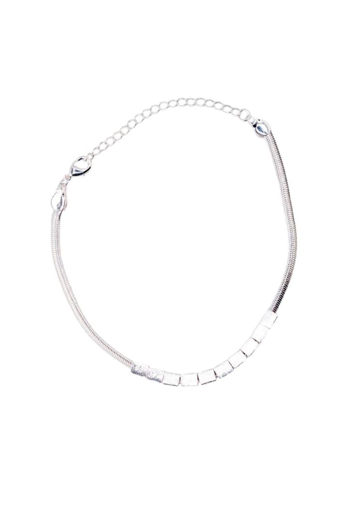 Pulsera Maya Silver Con Baño de Oro Blanco-0