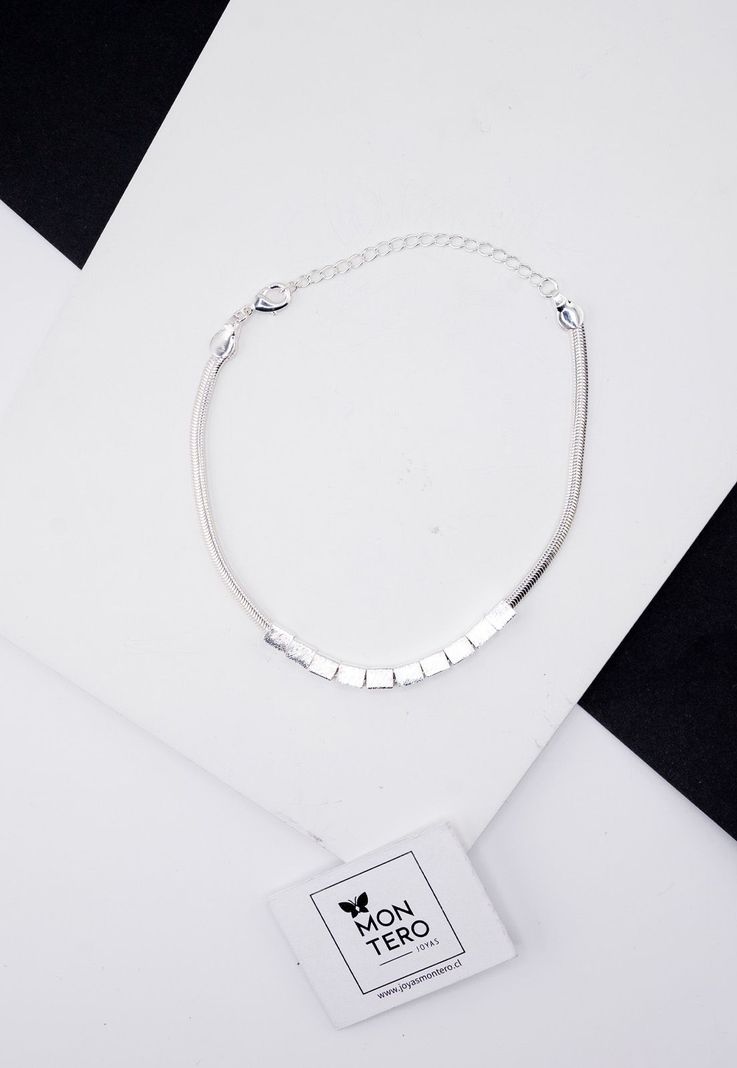 Pulsera Maya Silver Con Baño de Oro Blanco-1