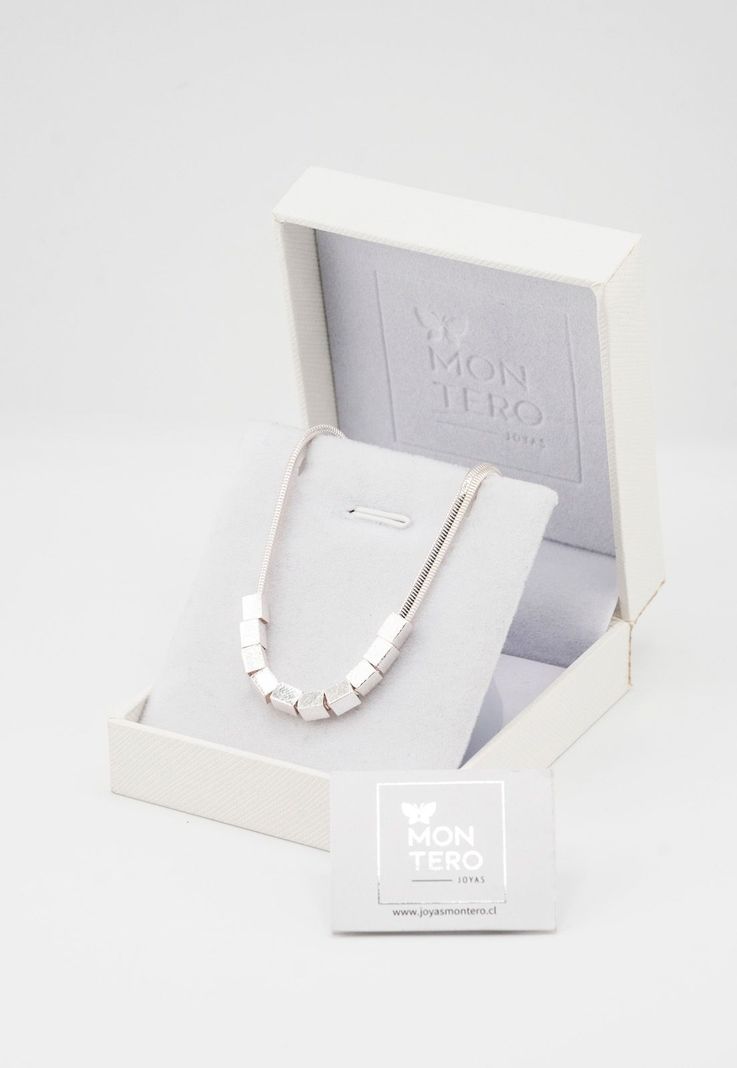 Pulsera Maya Silver Con Baño de Oro Blanco-2