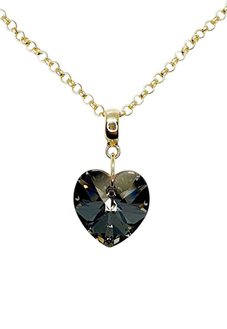 Collar Gran Romance Gold 24K Cristal Swarovski® Silver Night