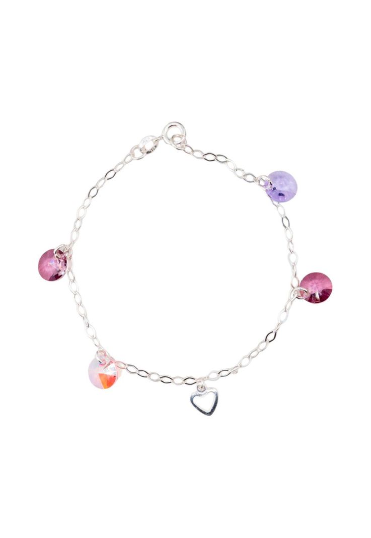 Pulsera Marie Plata Italiana 925 Cristal Genuino Rose-0