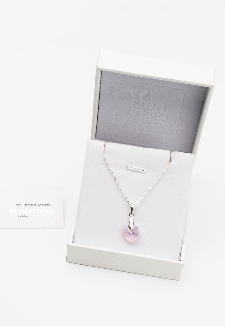 Collar Romance Cristales Genuinos Rose Shimmer-2