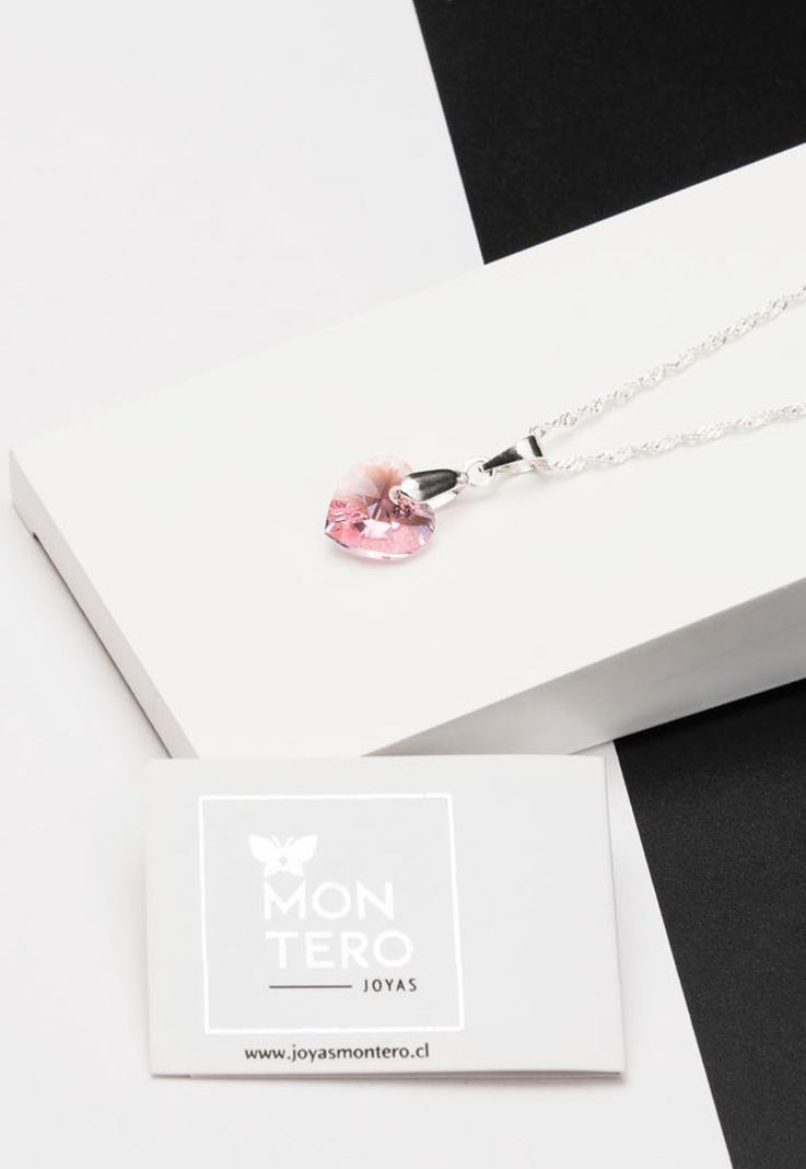 Collar Romance Cristales Genuinos Rose Shimmer-1