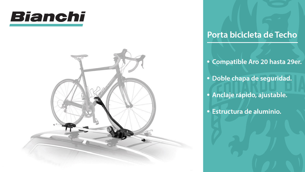 PORTABICICLETA BIANCHI NEGRO DE TECHO ALUMINIO-1