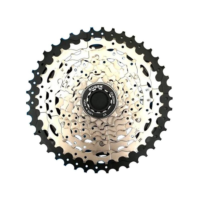 CASSETTE 9SP 11-42T BLACK/SILVER W/SUGEK Negro