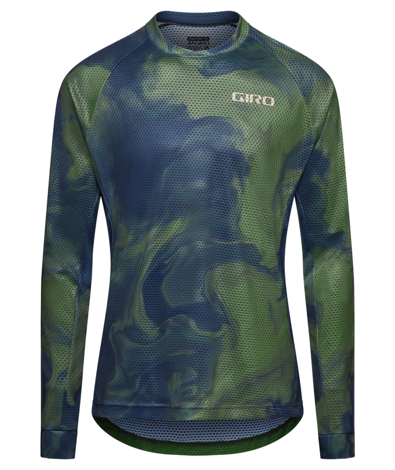 JERSEY GIRO HOMBRE ROUST MANGA LARGA HEDGE GREEN COSMIC-0