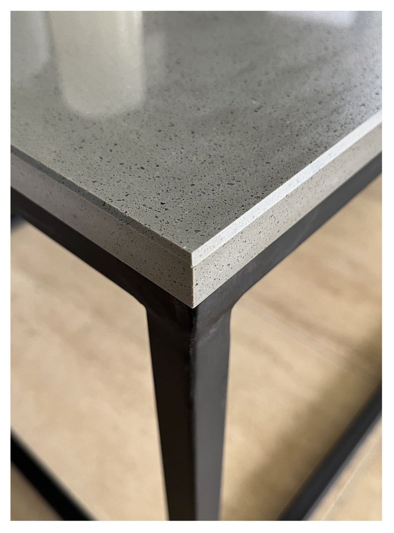 Mesa de Centro Cuarzo Gris Iron 100x60 cm-2