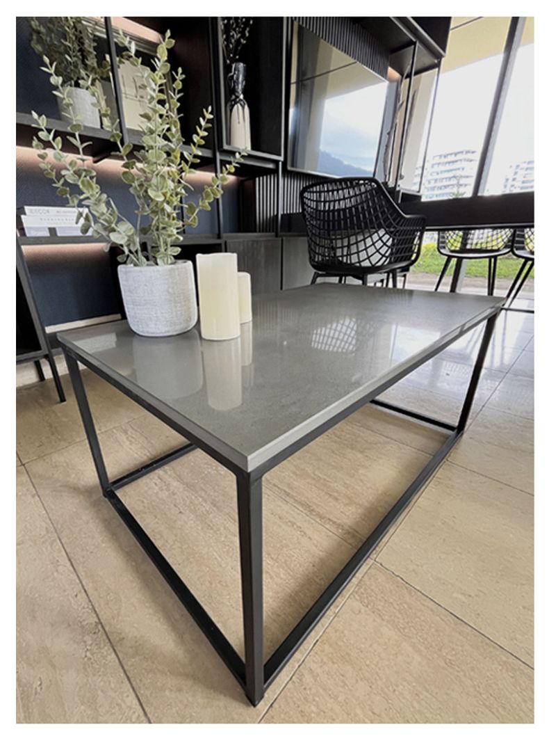 Mesa de Centro Cuarzo Gris Iron 100x60 cm-3