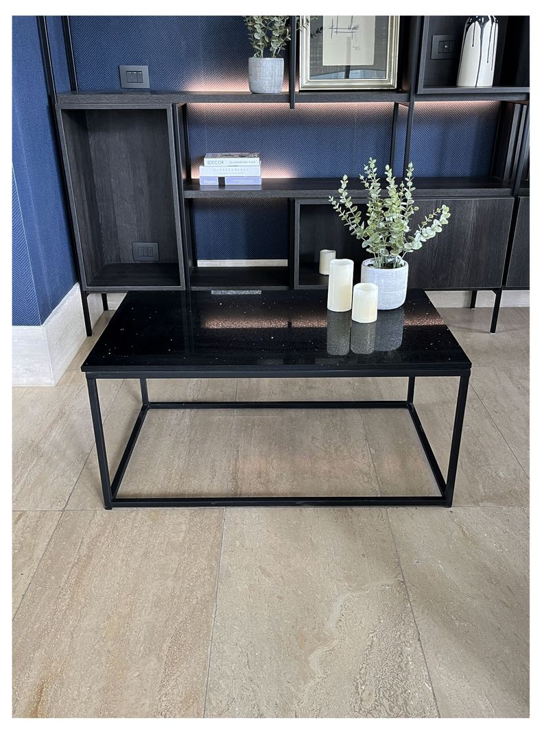 Mesa de Centro Cuarzo Negro Galaxy 100x60 cm-2