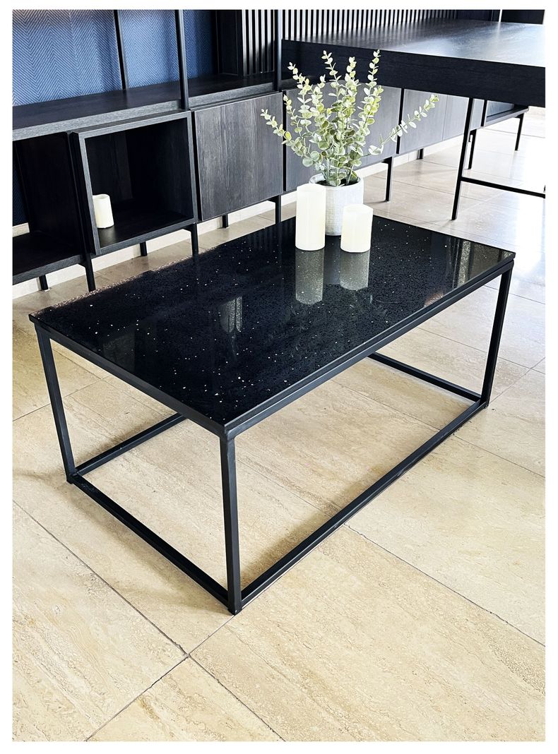 Mesa de Centro Cuarzo Negro Galaxy 100x60 cm-3