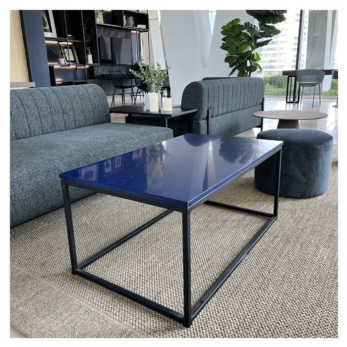 Mesa de Centro Cuarzo Galaxy Azul 100x60 cm-3