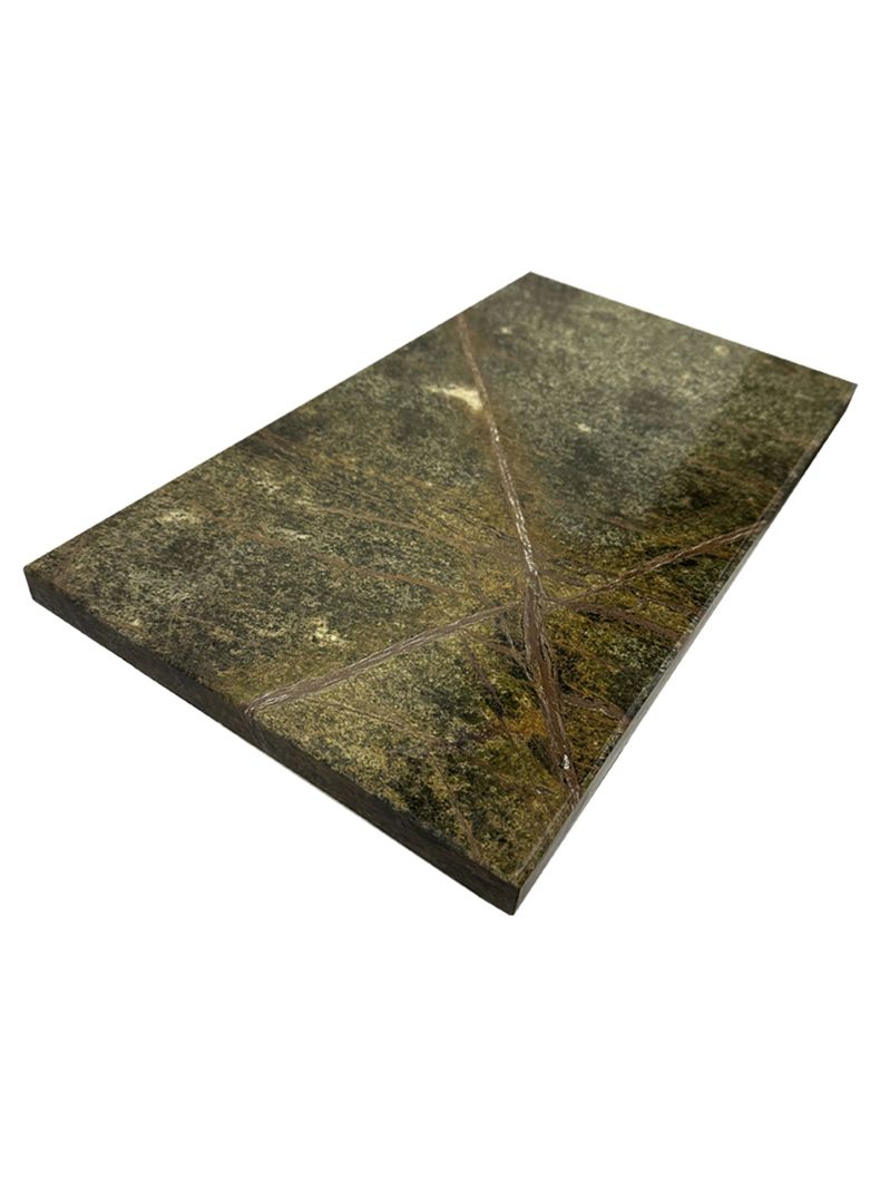 Tabla Aperitivo Mármol Rain Forest Green 40x23 cm.-0