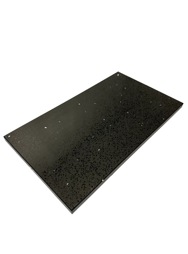 Tabla Aperitivo Cuarzo Negro Galaxy 40x23 cm.-0