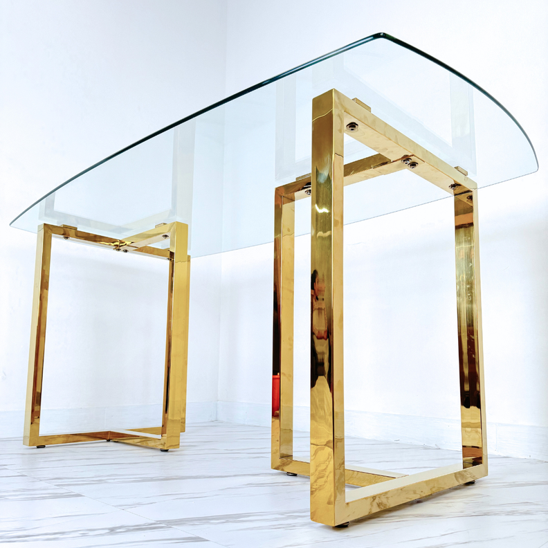 Mesa de comedor para 6 personas de vidrio templado (Mgrmuebles)-0