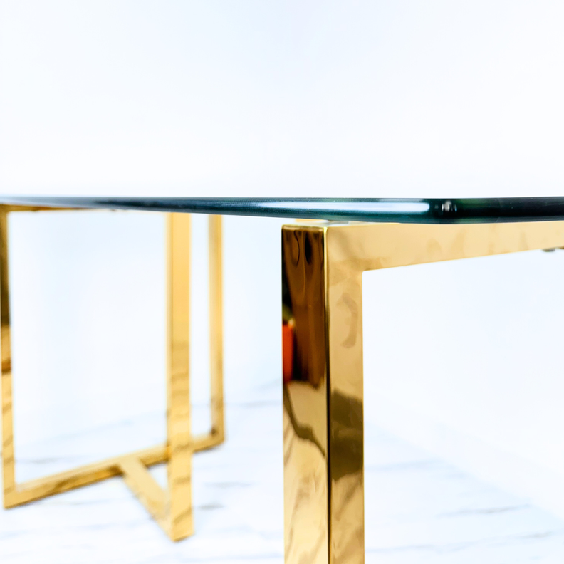 Mesa de comedor para 6 personas de vidrio templado (Mgrmuebles)-1