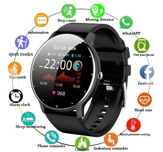 Reloj Inteligente Smartwatch Bluetooth ZL Sports  NEGRO-6